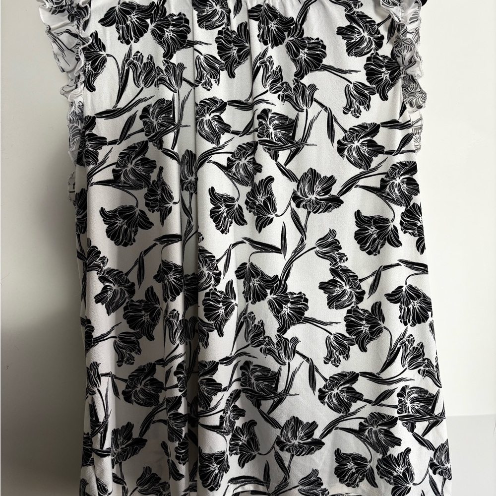 Floral Black and White Women's Skirt